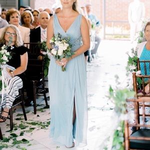 Baby blue elegant gown
